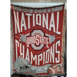 2014 Ohio State Buckeyes Football National Champion Commemorative Throw Blanket